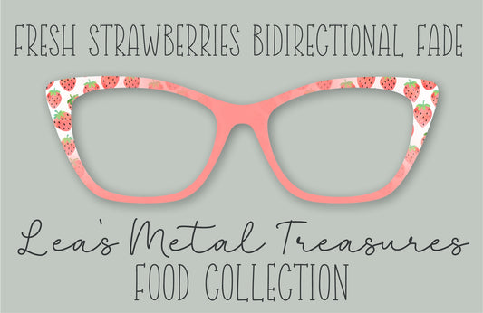 Fresh Strawberries Bidirectional Fade Eyewear Frame Toppers COMES WITH MAGNETS