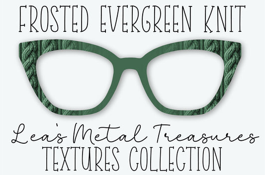 FROSTED EVERGREEN KNIT Eyewear Frame Toppers OCTOBER 2026 TOPPER OF THE MONTH