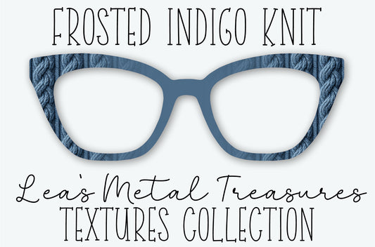 FROSTED INDIGO KNIT Eyewear Frame Toppers OCTOBER 2026 TOPPER OF THE MONTH