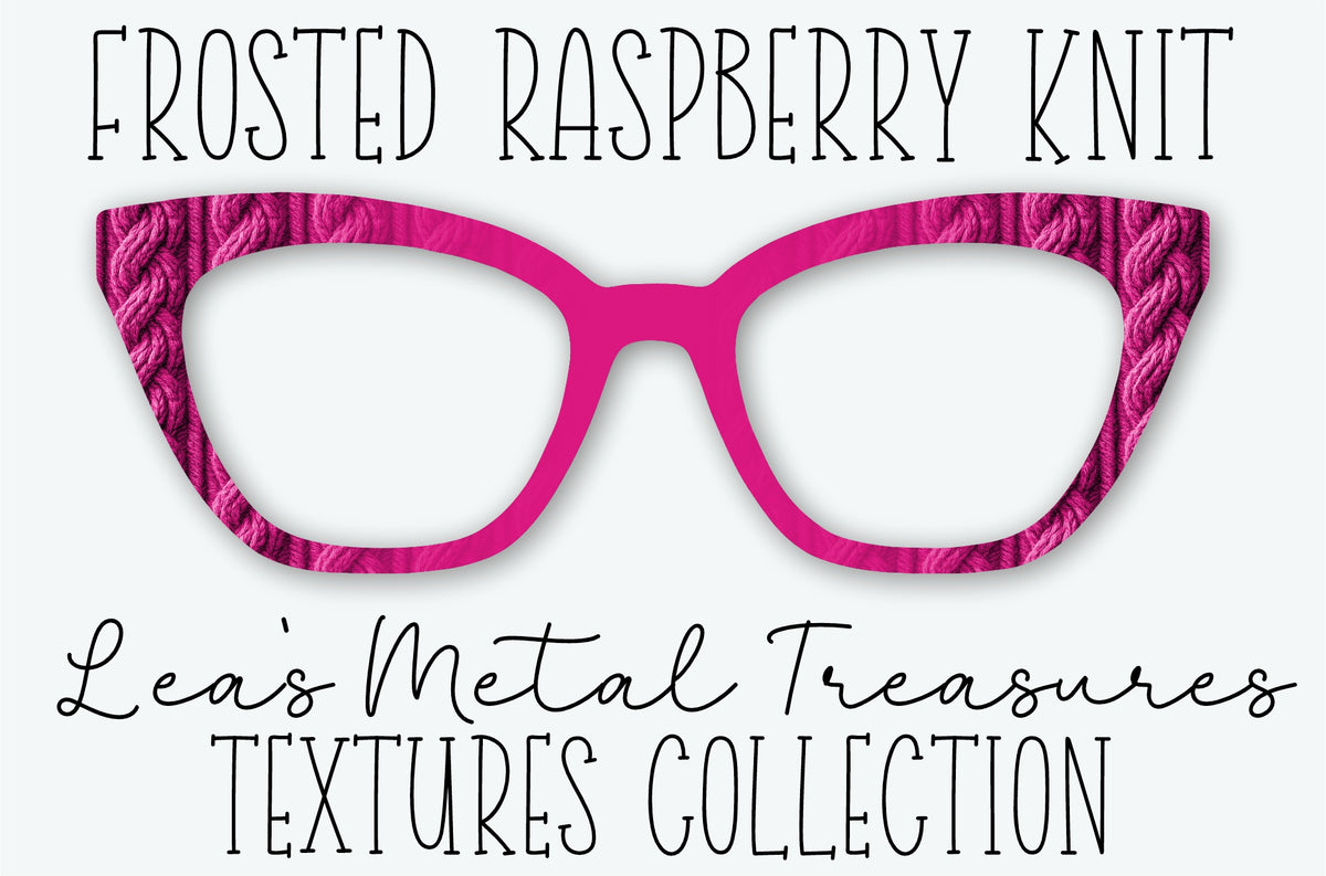 FROSTED RASPBERRY KNIT Eyewear Frame Toppers OCTOBER 2026 TOPPER OF THE MONTH