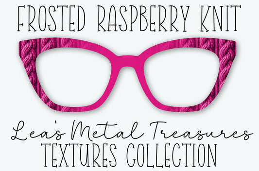 FROSTED RASPBERRY KNIT Eyewear Frame Toppers OCTOBER 2026 TOPPER OF THE MONTH