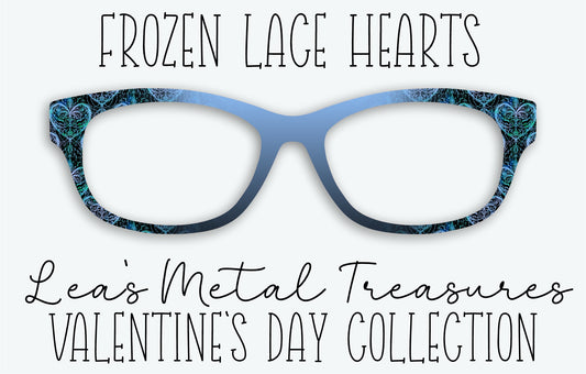 Frozen Lace Hearts Eyewear Frame Toppers