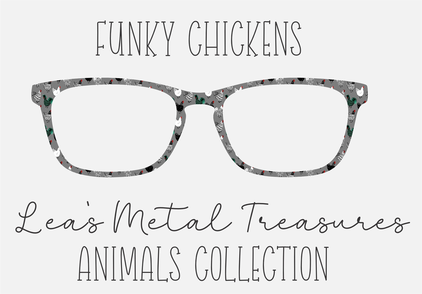 FUNKY CHICKENS Eyewear Frame Toppers COMES WITH MAGNETS