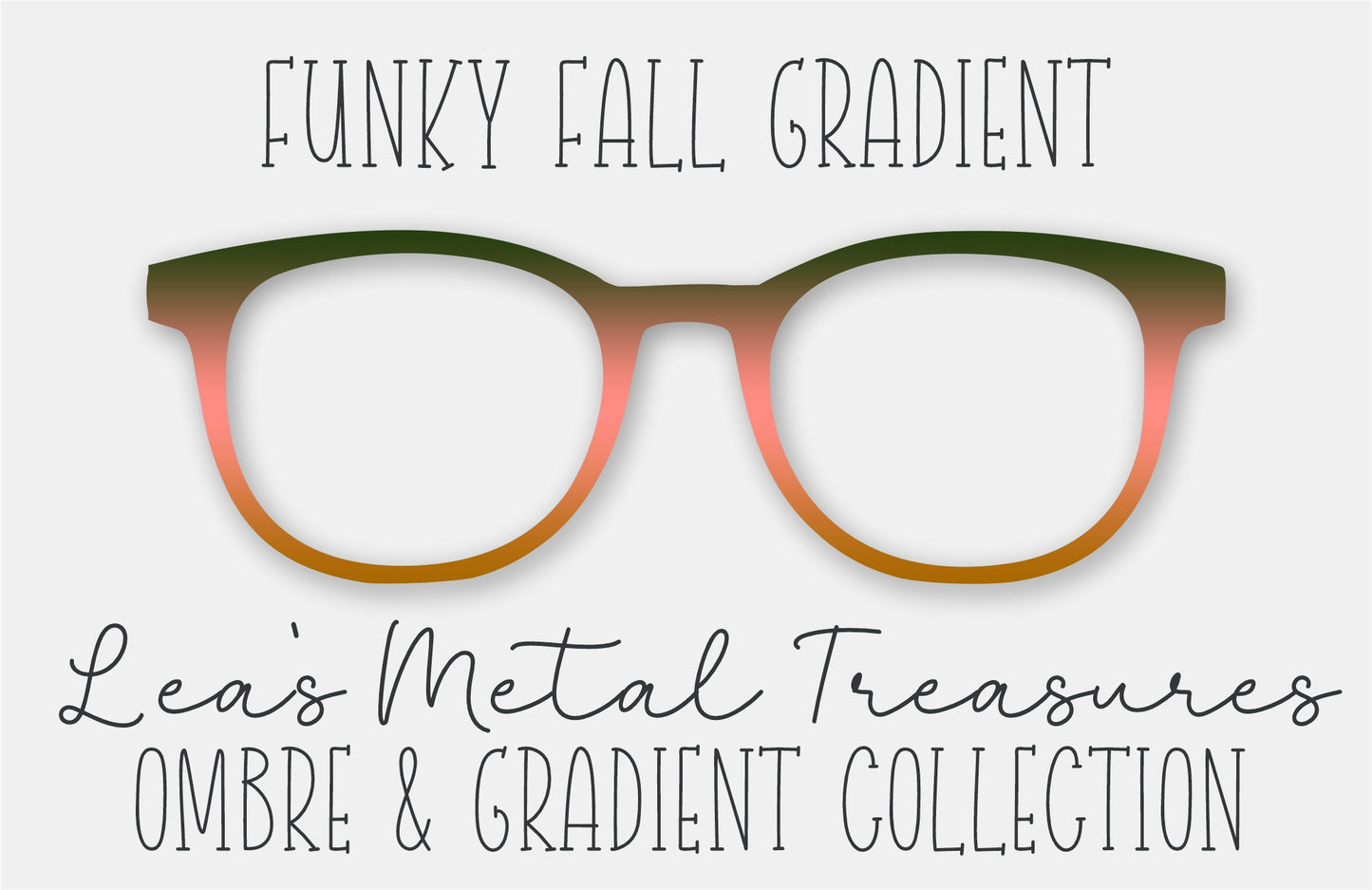 Funky Fall Gradient Eyewear Frame Toppers COMES WITH MAGNETS