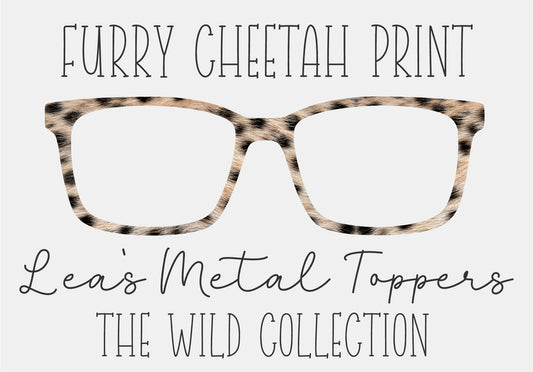 FURRY CHEETAH PRINT Eyewear Frame Toppers COMES WITH MAGNETS