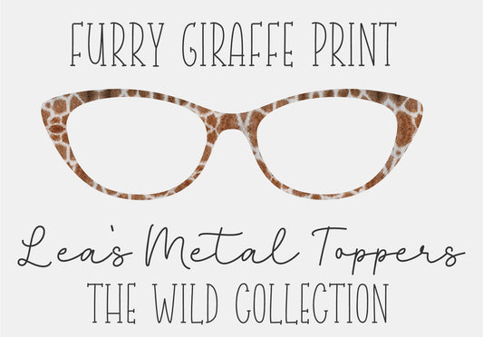FURRY GIRAFFE PRINT Eyewear Frame Toppers COMES WITH MAGNETS