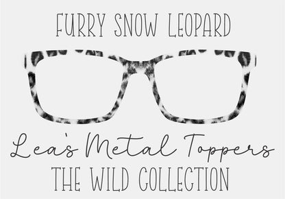 FURRY SNOW LEOPARD Eyewear Frame Toppers COMES WITH MAGNETS