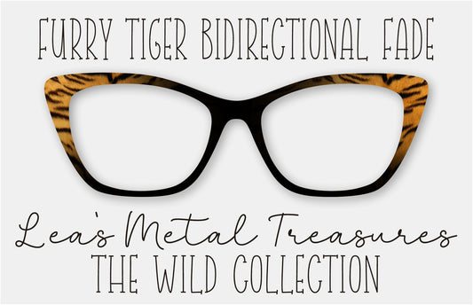 Furry Tiger BiDirectional Fade Eyewear Frame Toppers COMES WITH MAGNETS