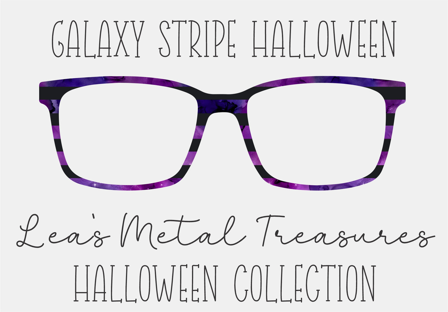 GALAXY STRIPE HALLOWEEN Eyewear Frame Toppers COMES WITH MAGNETS