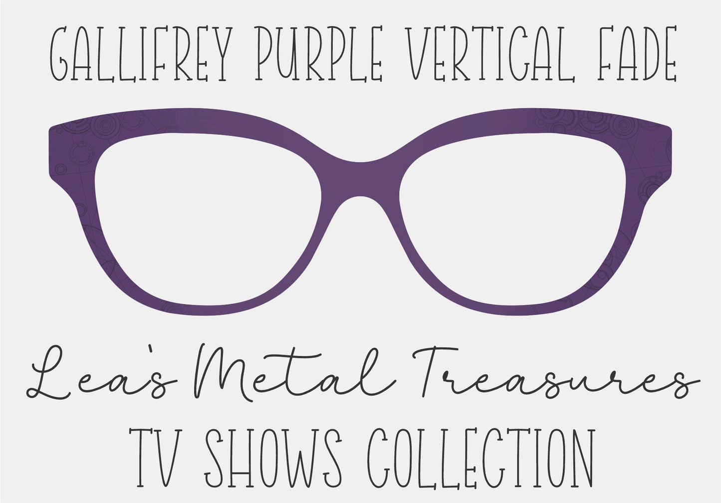 GALLIFREY PURPLE VERTICAL FADE Eyewear Frame Toppers COMES WITH MAGNETS