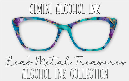 Gemini Alcohol Ink • Magnetic Eyeglasses Toppers