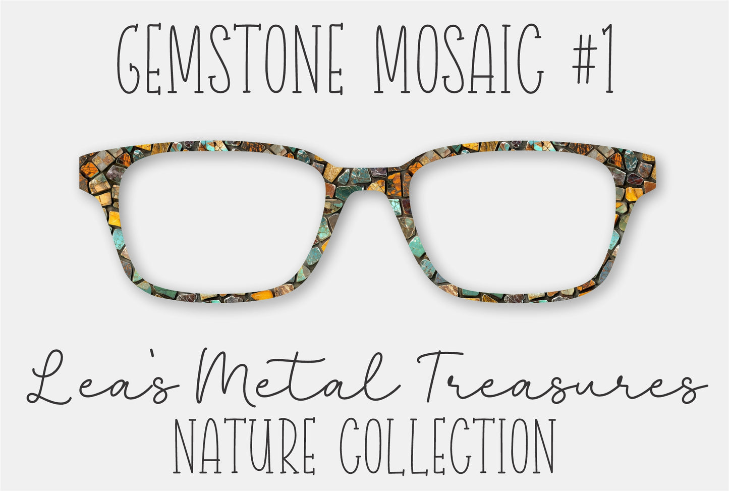 Gemstone Mosaic 1 Eyewear Frame Toppers Comes WITH MAGNETS