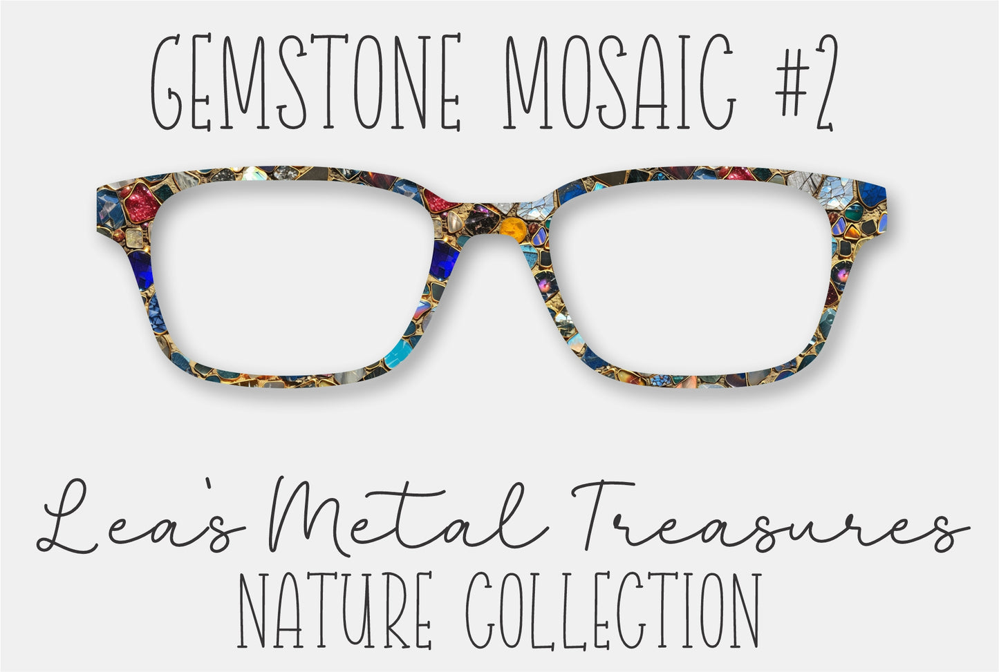 Gemstone Mosaic 2 Eyewear Frame Toppers Comes WITH MAGNETS