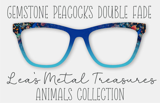 Gemstone Peacocks Double Fade Eyewear Frame Toppers COMES WITH MAGNETS