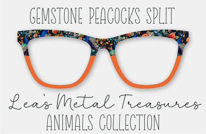 Gemstone Peacocks Split Eyewear Frame Toppers COMES WITH MAGNETS