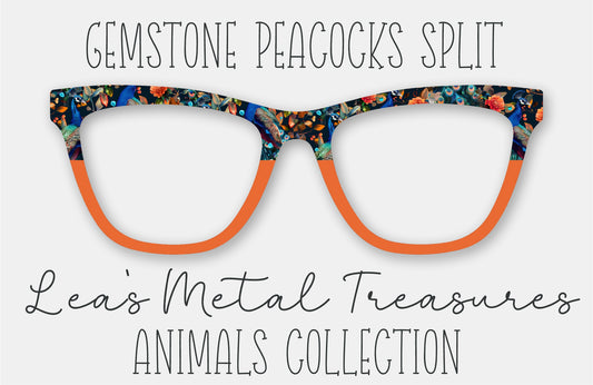 Gemstone Peacocks Split Eyewear Frame Toppers COMES WITH MAGNETS