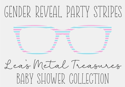 Gender Reveal Party Stripes Toppers COMES WITH MAGNETS