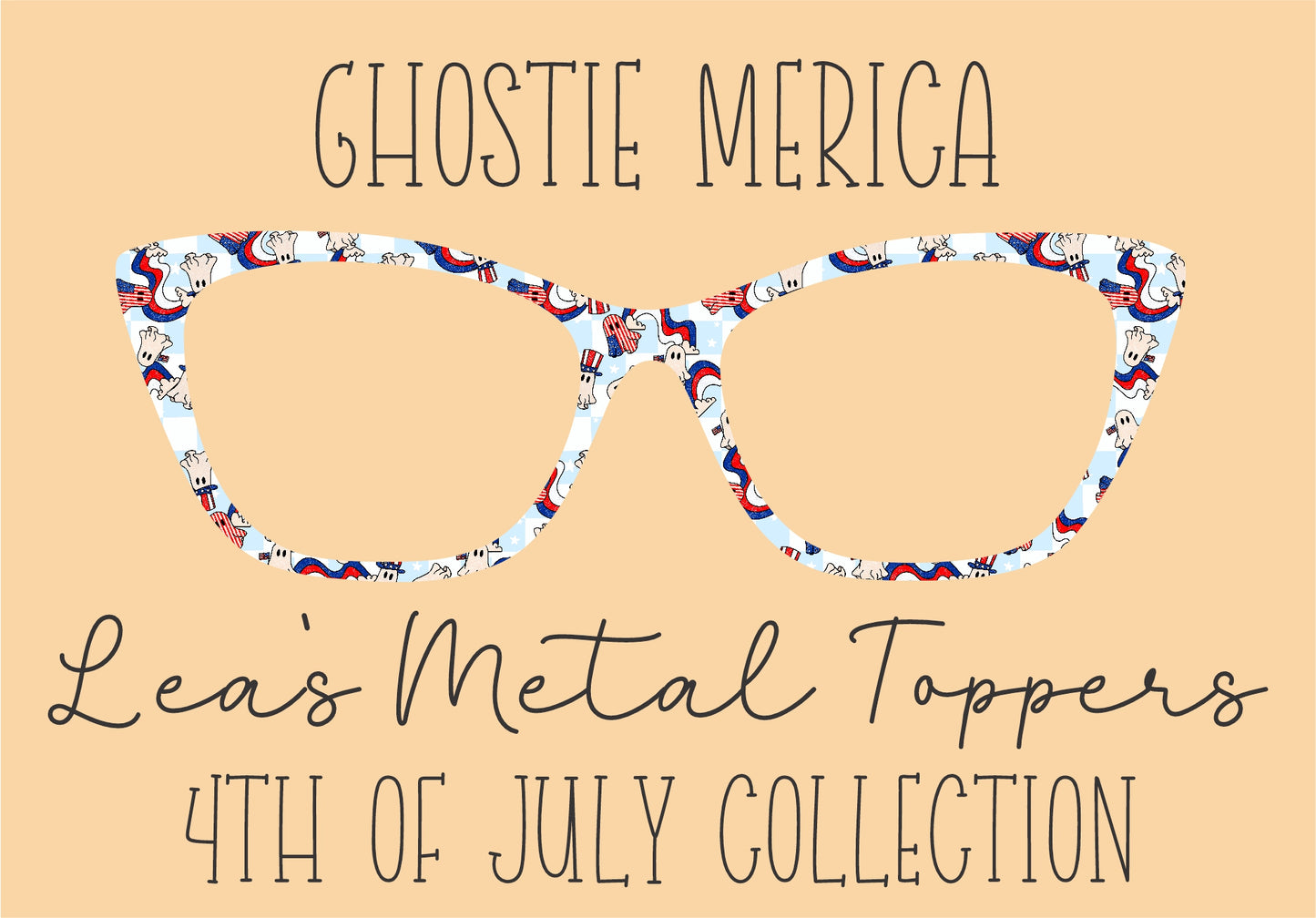 GHOSTIE MERICA Eyewear Frame Toppers COMES WITH MAGNETS