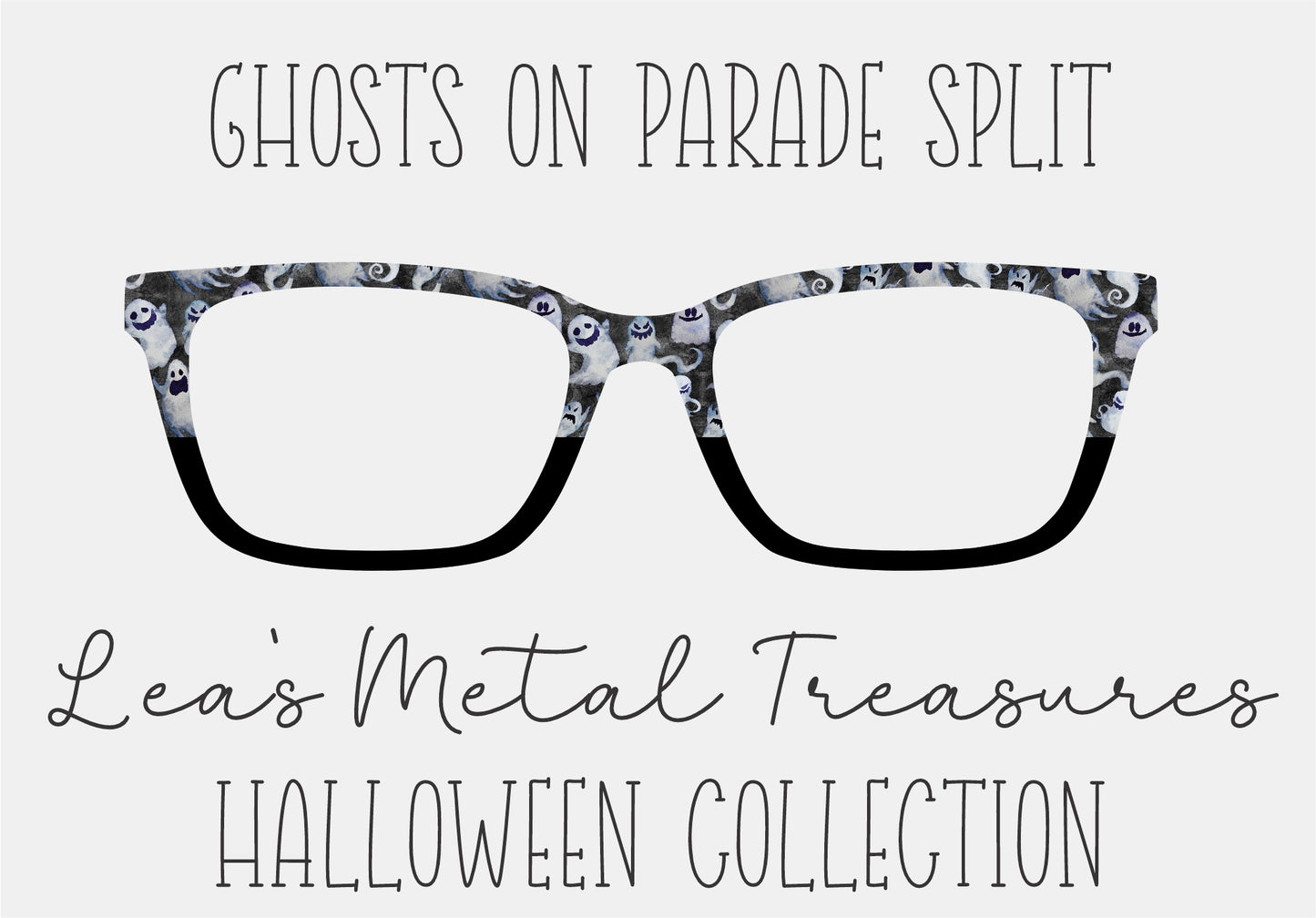 GHOSTS ON PARADE SPLIT Eyewear Frame Toppers COMES WITH MAGNETS
