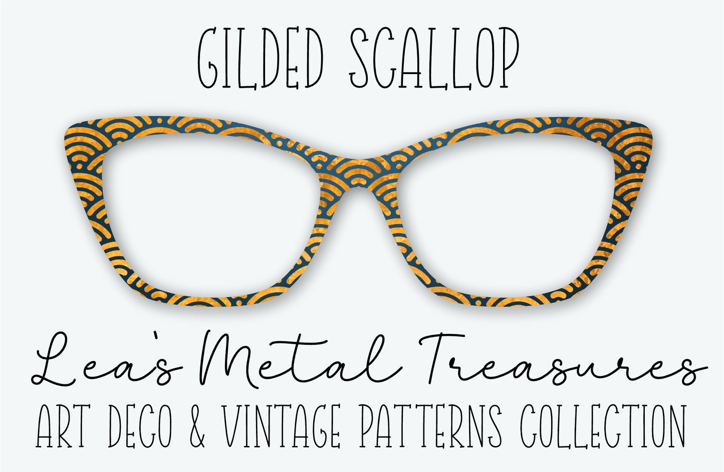 Gilded Scallop Eyewear Frame Toppers