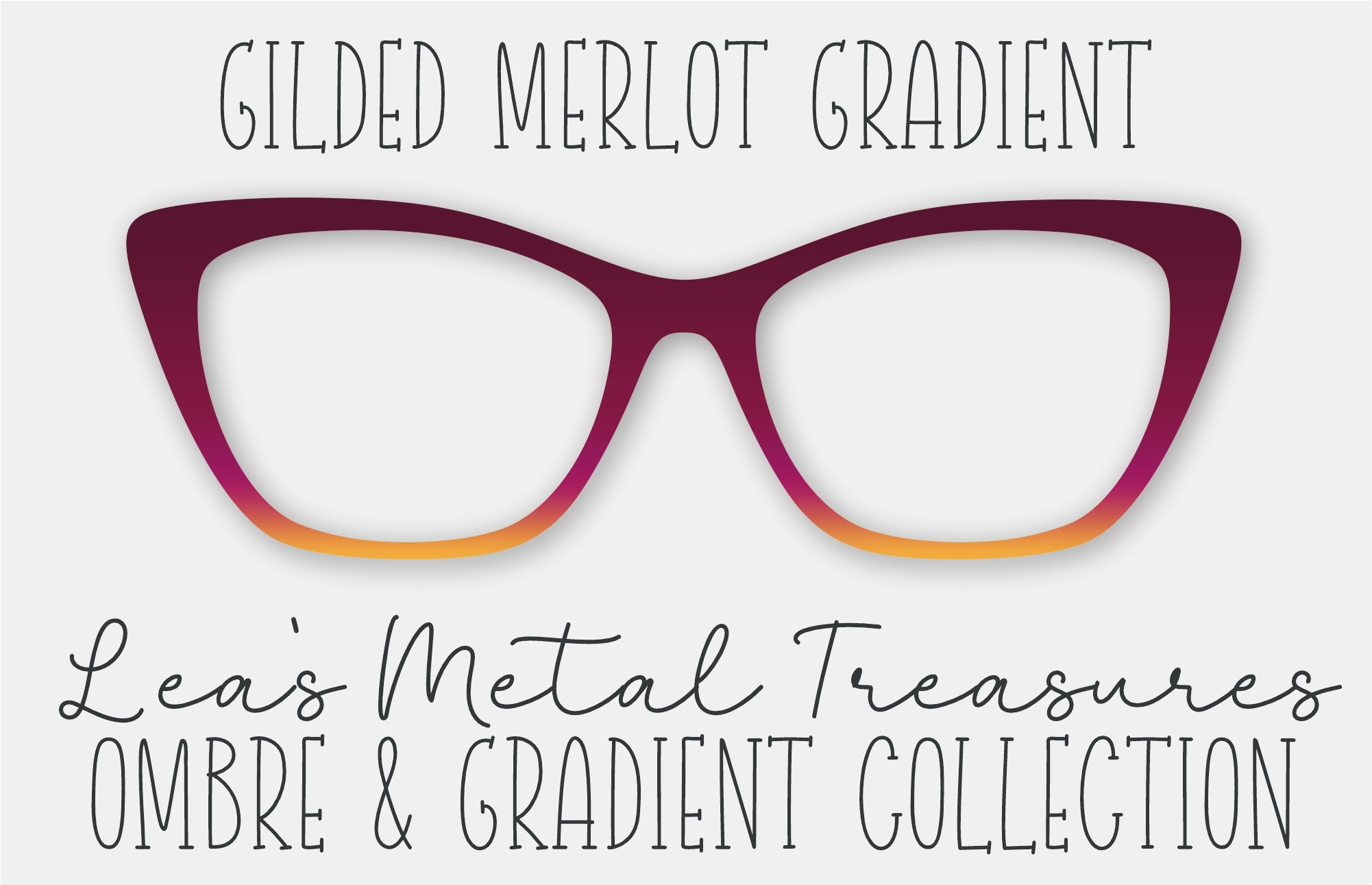 GILDED MERLOT GRADIENT Eyewear Frame Toppers – Twinkle Twinkle Tees