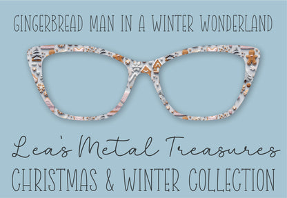 Gingerbread Man In A Winter Wonderland Eyewear Frame Toppers Comes WITH MAGNETS