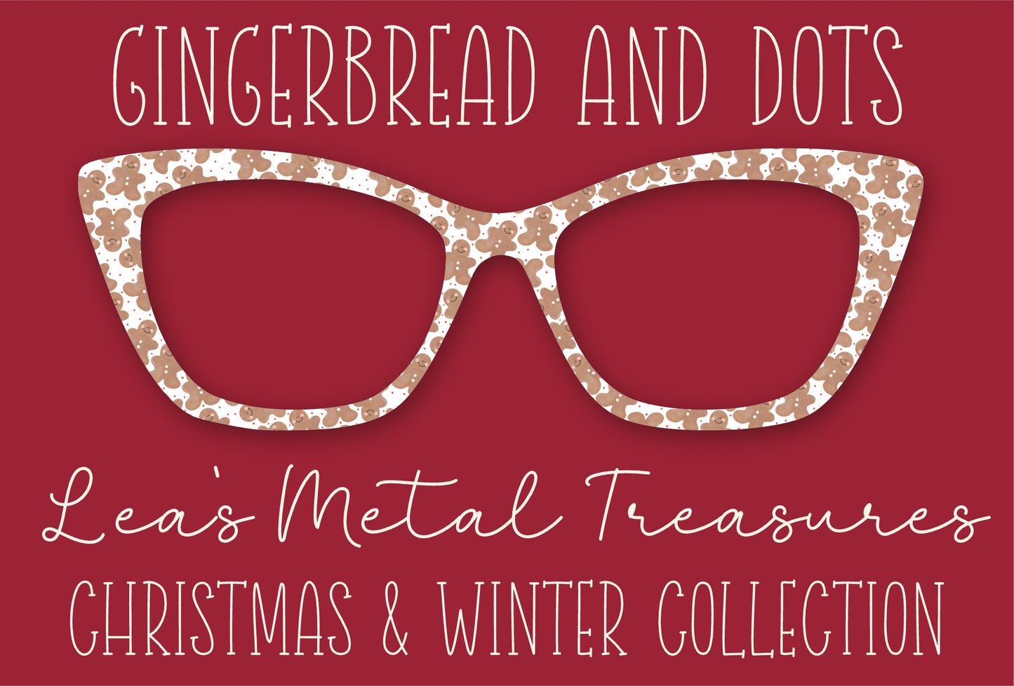 Gingerbread & Dots Eyewear Frame Toppers COMES WITH MAGNETS