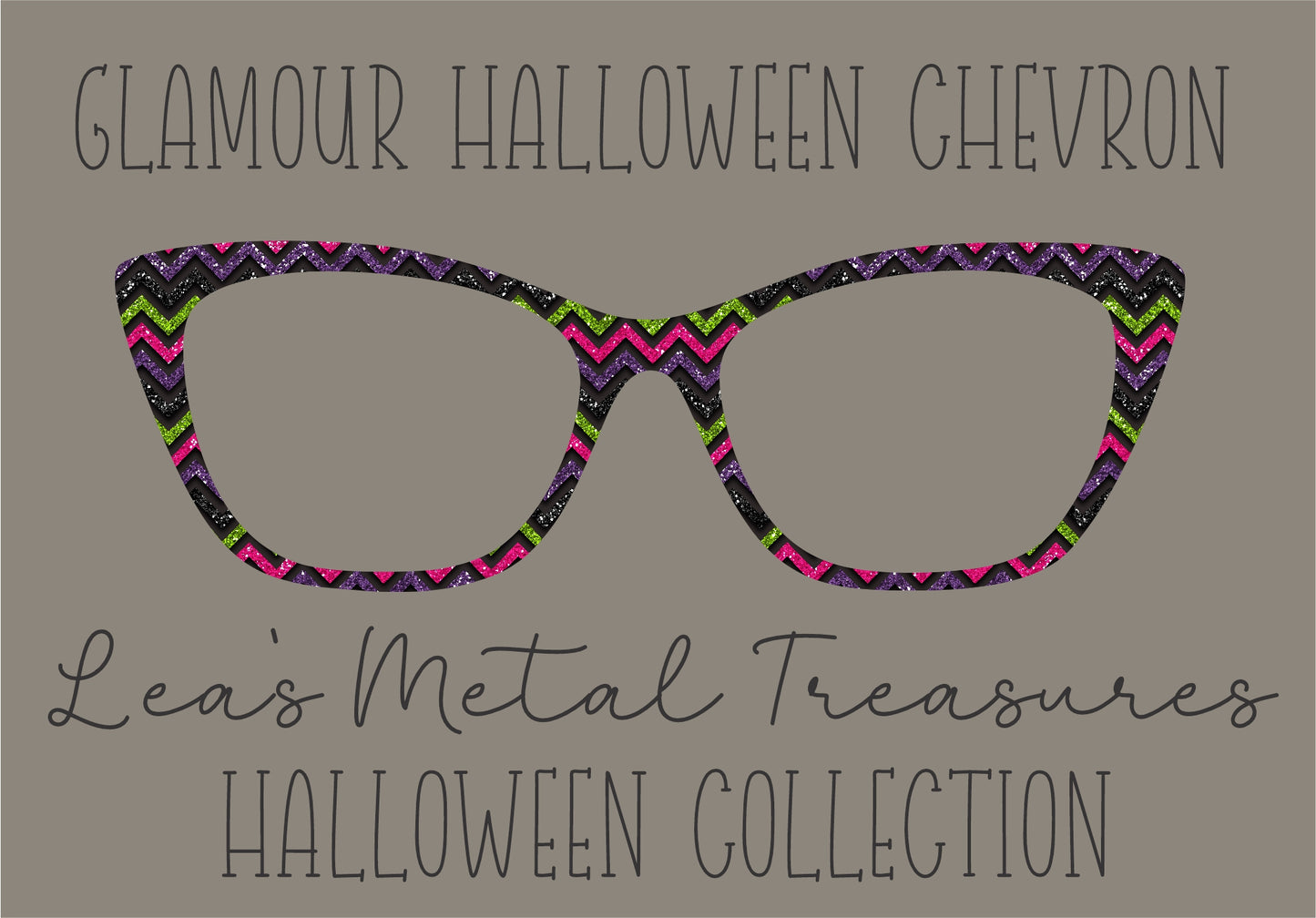 GLAMOUR HALLOWEEN CHEVRON Eyewear Frame Toppers COMES WITH MAGNETS