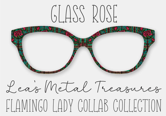 Glass Rose Printed Magnetic Eyeglasses Topper • Flamingo Lady Collab Collection