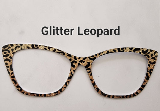 GLITTER LEOPARD Eyewear Frame Toppers COMES WITH MAGNETS