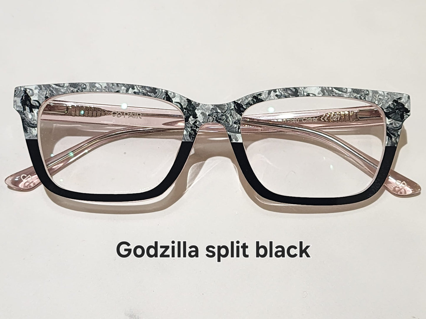 GODZILLA split black Eyewear Frame Toppers COMES WITH MAGNETS