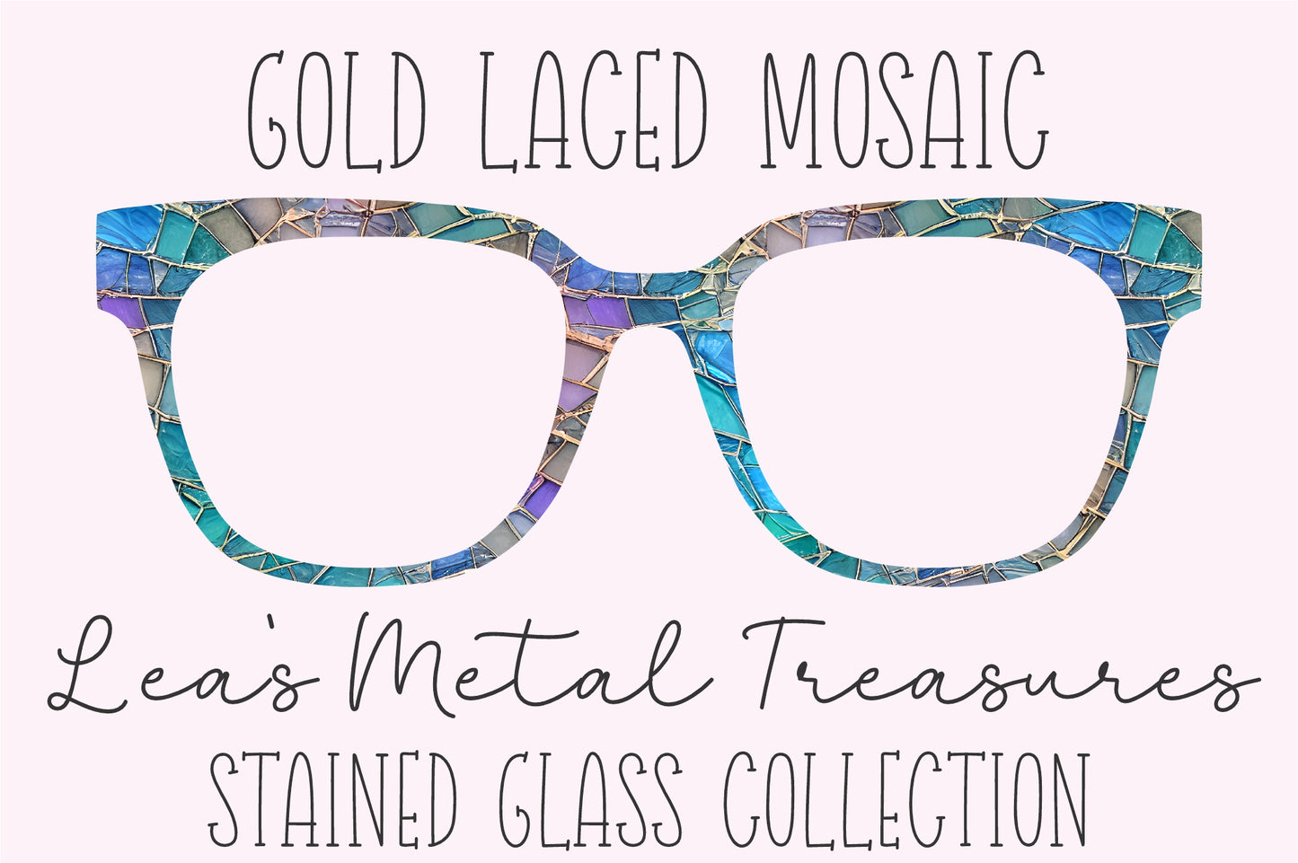 Gold Laced Mosaic Eyewear Frame Toppers COMES WITH MAGNETS