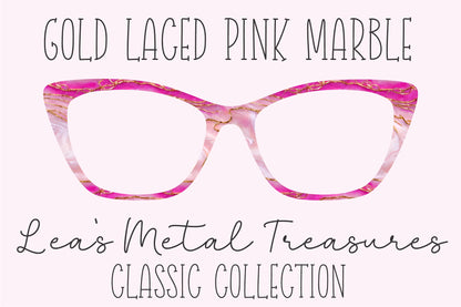Gold Laced Pink Marble Eyewear Frame Toppers
