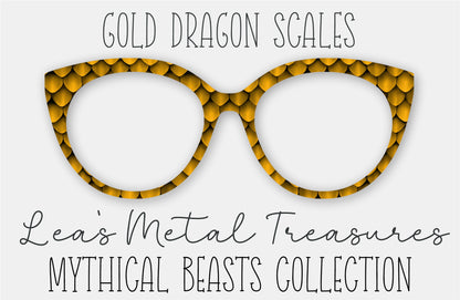Gold Dragon Scales Eyewear Frame Toppers COMES WITH MAGNETS