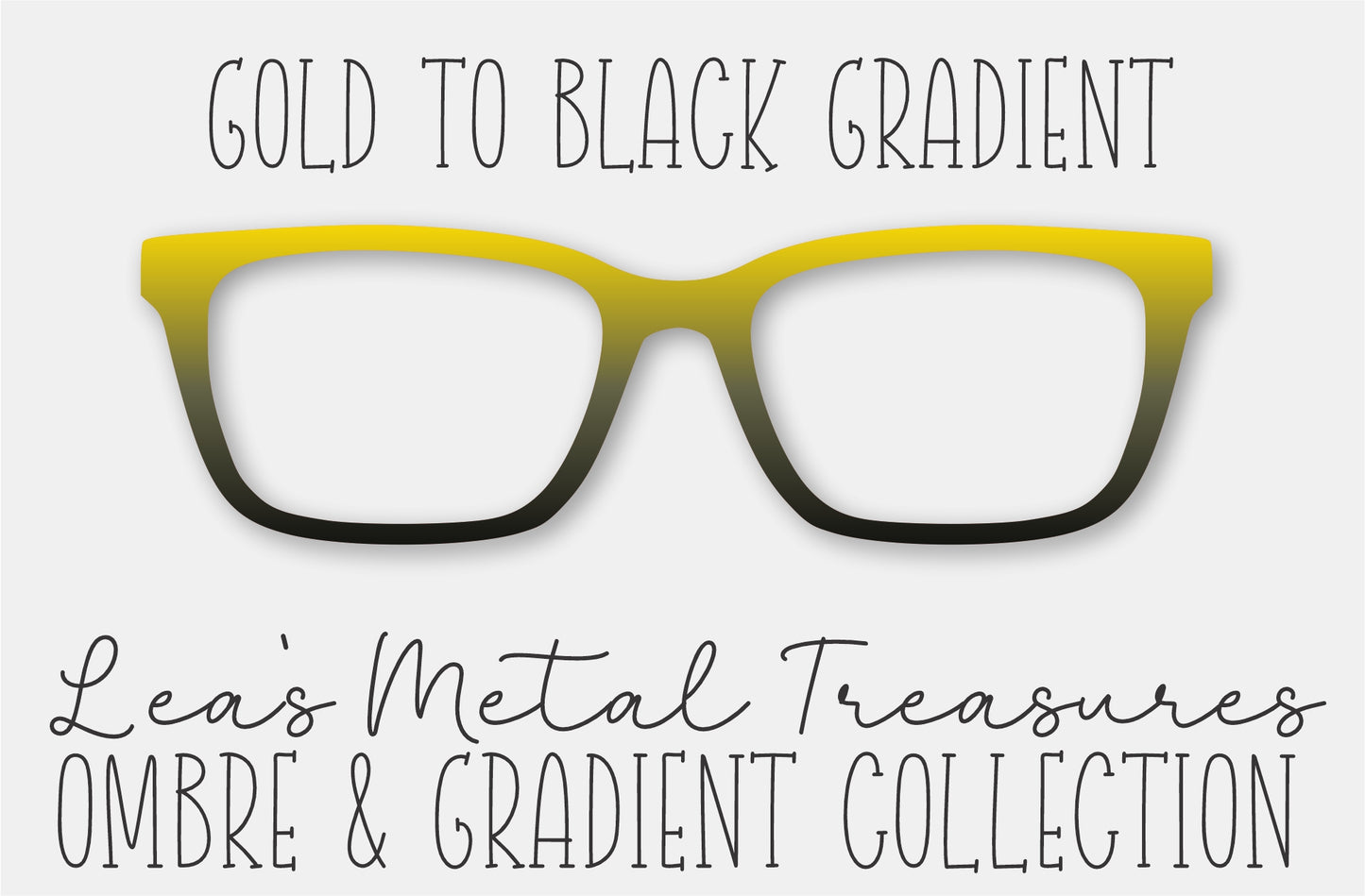 Gold to Black Gradient Eyewear Frame Toppers COMES WITH MAGNETS