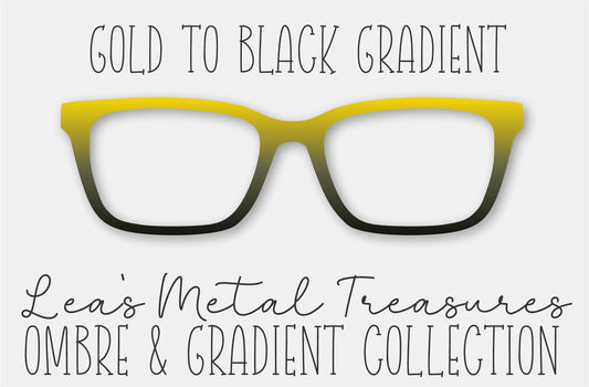 Gold to Black Gradient Eyewear Frame Toppers COMES WITH MAGNETS