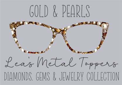GOLD AND PEARLS Eyewear Frame Toppers COMES WITH MAGNETS