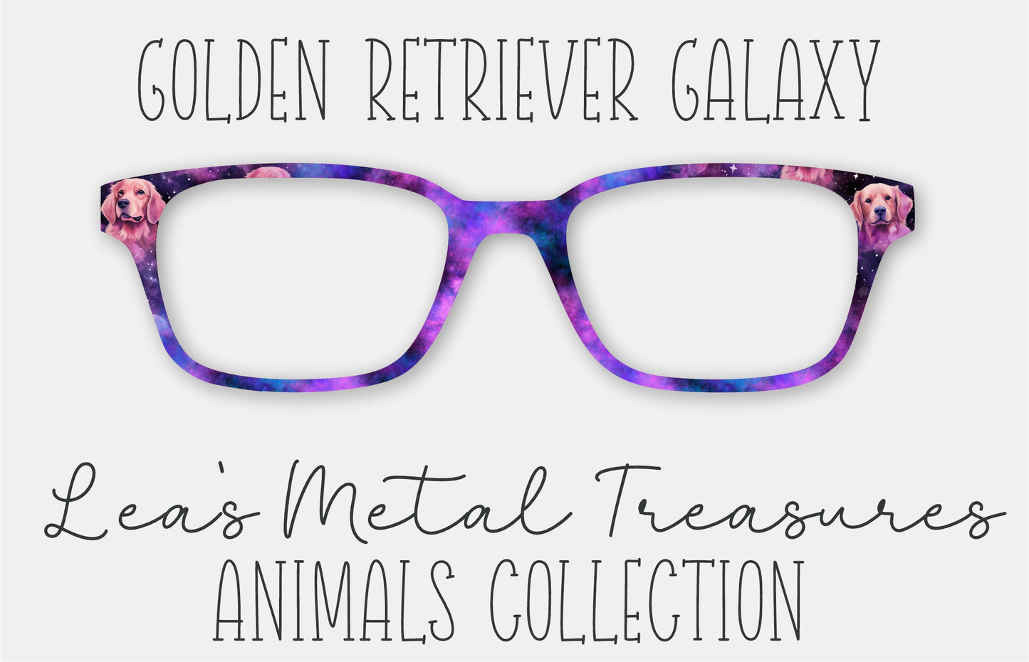 Golden Retriever Galaxy Eyewear Frame Toppers
