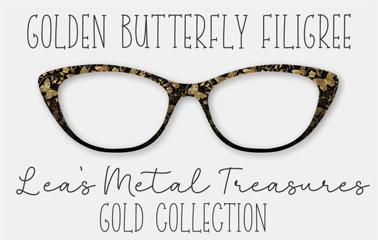 Golden Butterfly Filigree Eyewear Frame Toppers COMES WITH MAGNETS