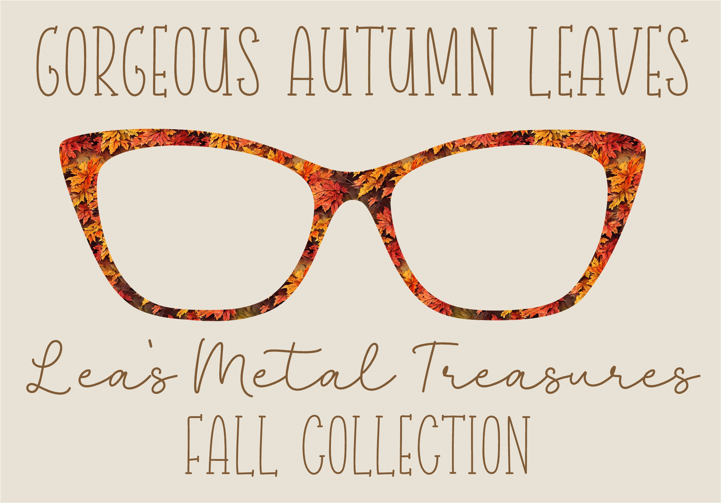 READY TO SHIP JUNE 2025 • Gorgeous Autumn Leaves Eyewear Frame Toppers