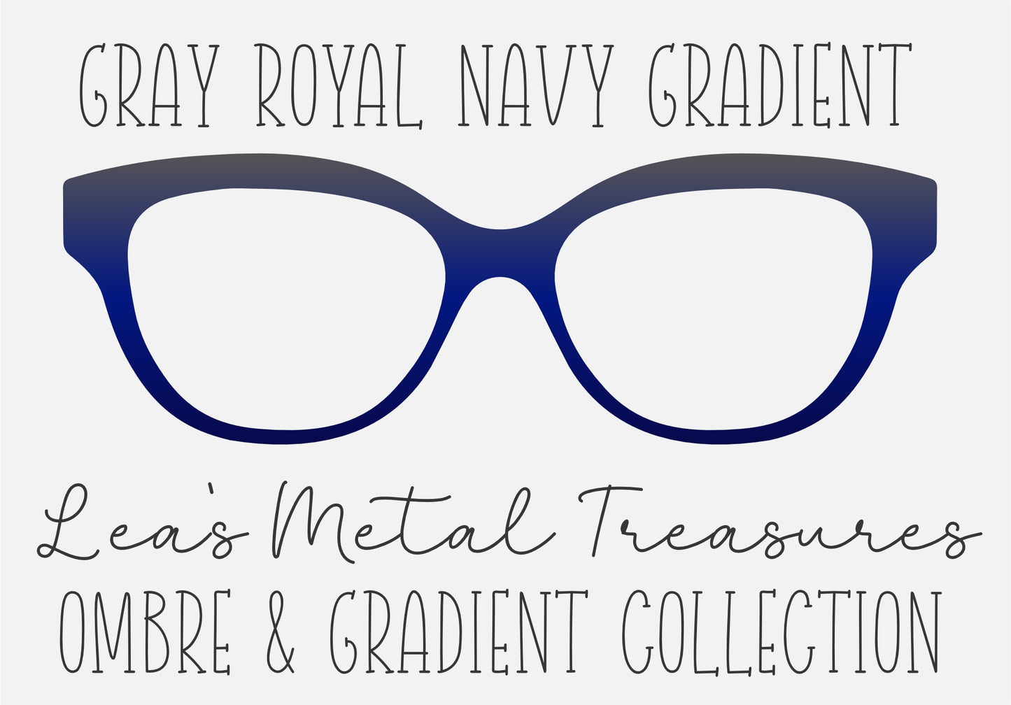 Gray Royal Navy gradient 575455-021780-090642 Eyewear Frame Toppers COMES WITH MAGNETS