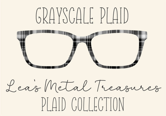 GRAYSCALE PLAID Eyewear Frame Toppers COMES WITH MAGNETS