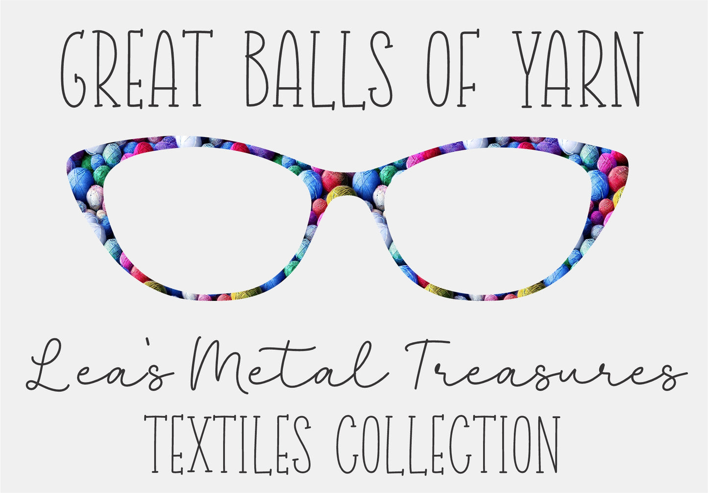 GREAT BALLS OF YARN Eyewear Frame Toppers COMES WITH MAGNETS