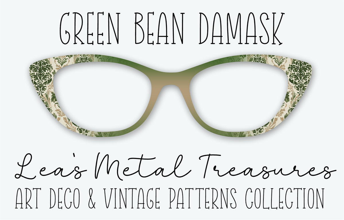 GREEN BEAN DAMASK Eyewear Frame Toppers