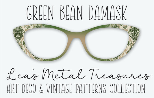 GREEN BEAN DAMASK Eyewear Frame Toppers