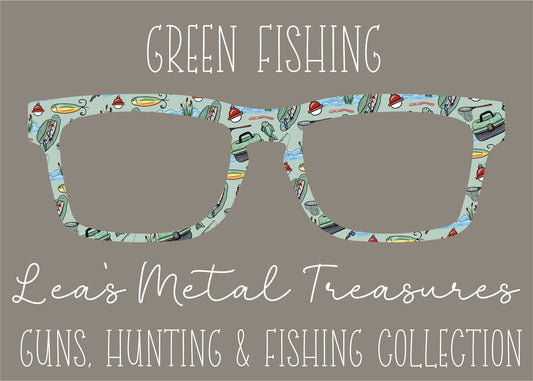 Green Fishing Printed Magnetic Eyeglasses Topper