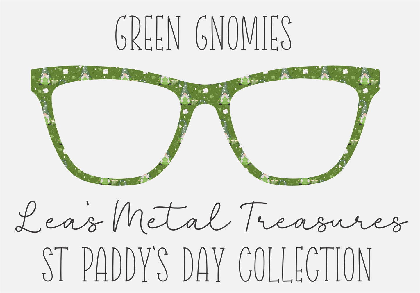 GREEN GNOMIES Eyewear Frame Toppers COMES WITH MAGNETS
