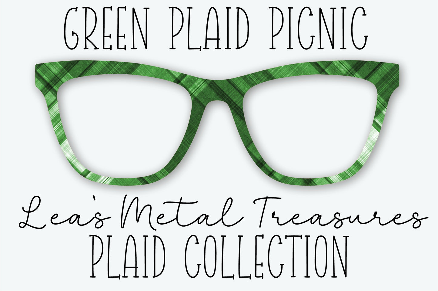 GREEN PLAID PICNIC Eyewear Frame Toppers SEPTEMBER 2026 TOPPER OF THE MONTH