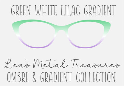 Green White Purple gradient Eyewear Frame Toppers COMES WITH MAGNETS