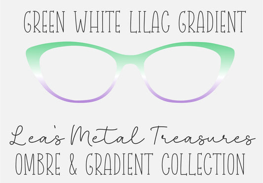 Green White Aqua gradient 0FBA50-white-18D1F2 Eyewear Frame Toppers COMES WITH MAGNETS